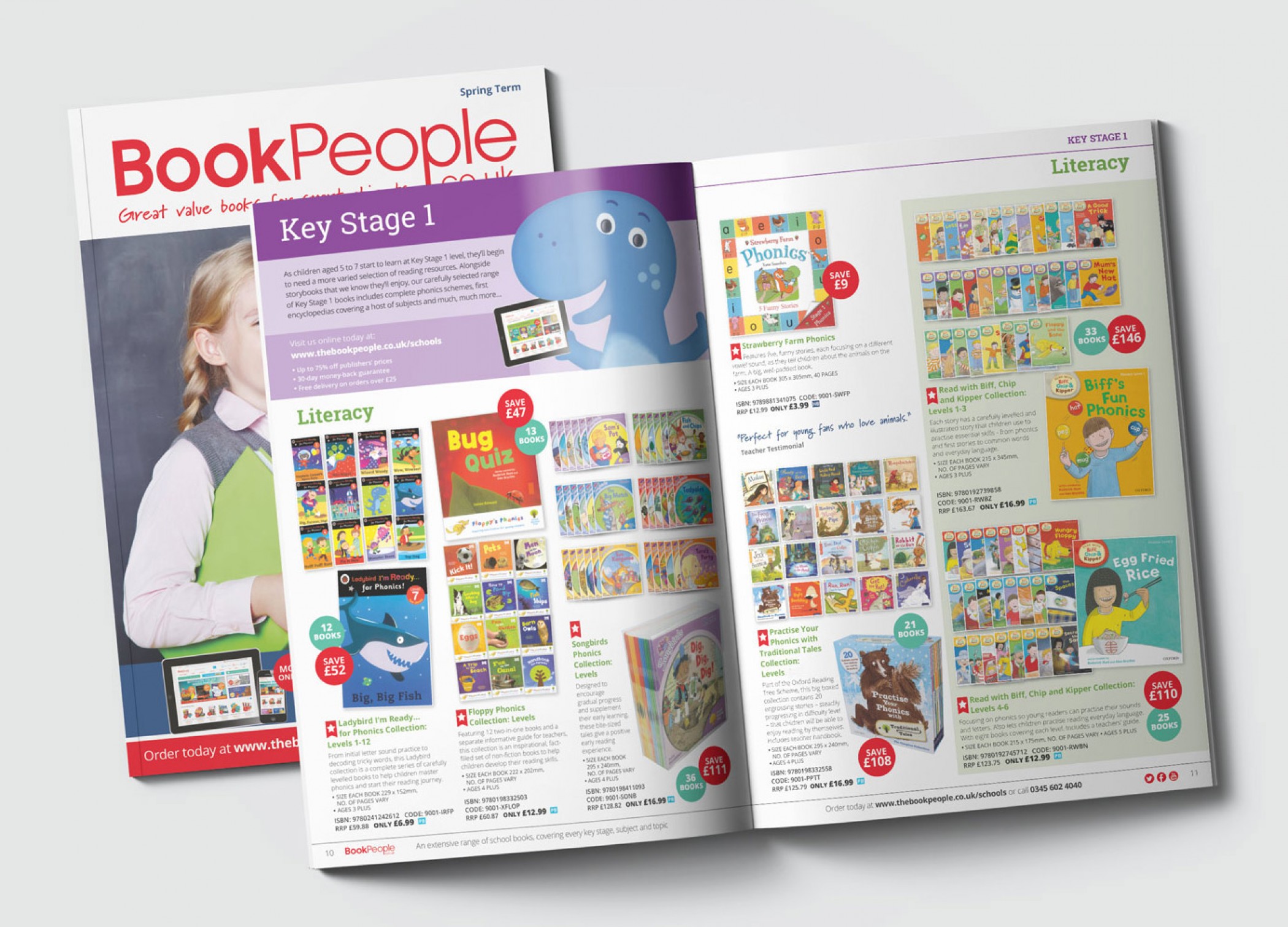 Book People cover and spread on top